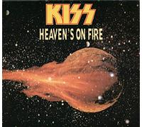 Kiss - Kiss Heaven's On Fire UK 45 7" single +Picture Sleeve +Lonely Is The Hunter