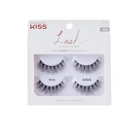 KISS Lash Couture Faux Mink False Eyelashes Double Pack, Knot-Free Lash Band, Reusable, Contact Lens Friendly, Easy To Apply, Ultrafine, Tapered, Synthetic Fake Lashes, Style Muse, 2 Pairs