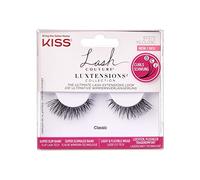 KISS Lash Couture LuXtensions Collection 1 Pair of Fake Lashes, Classic, Light and Flexible Faux-Mink Eyelash with Super Slim Band includes Lash Glue
