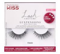 KISS Lash Couture LuXtensions Collection 1 Pair of Fake Lashes, Classic, Light and Flexible Faux-Mink Eyelash with Super Slim Band includes Lash Glue
