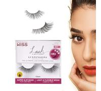 KISS Lash Couture LuXtensions Collection False Eyelashes, Flat Lash Technology, Super Slim Lash Band, Real Lash Extension Fibers, Reusable, Contact Lens Friendly Strip Lashes, Style 'Classic', 1 Pair