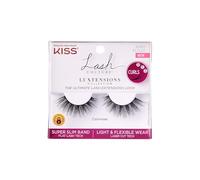 KISS Lash Couture LuXtensions Collection False Eyelashes, Flat Lash Technology, Super Slim Lash Band, Real Lash Extension Fibers, Reusable, Contact Lens Friendly Strip Lashes, Style 'Cashmere', 1 Pair