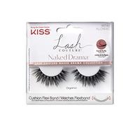 KISS Lash Couture Naked Drama Collection 1 Pair of False Lashes, Organza, Full and Fluffy Faux Mink Fake Eyelashes with Cushion Flexi Band includes Lash Glue
