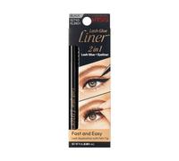 KISS Lash GLUEliner, Black, 2-in-1 Felt-Tip Eyelash Adhesive and Eyeliner, Matte Finish, Foolproof Application