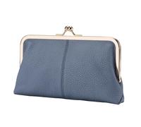 Kiss Lock Change Purse, Buckle Coin Purse, Coin Purse for Women Women | PU Leather Vintage Exquisite Coin Purse with Credit Card Slot for Kids, Blue, 説明を参照してください