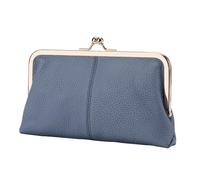 Kiss Lock Change Purse Elegant Exquisite PU Leather Large Capacity