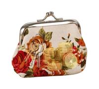 Kiss Lock Coin Purse Floral Mini Small Change Holder