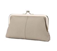 Kiss Lock Coin Purse for Women Elegant Exquisite PU Leather Large Capacity