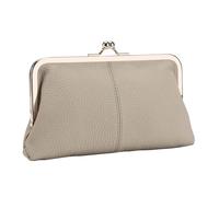 Kiss Lock Coin Purse for Women PU Leather Large Capacity Vintage Elegant