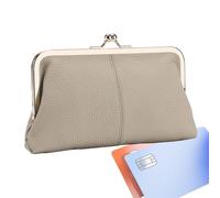 Kiss Lock Wallet for Women, Leather Purse, Kiss Lock Purses, PU Large Capacity, Exquisite, Elegant Women's Purse, Purse for Girls, gray, see description, See description