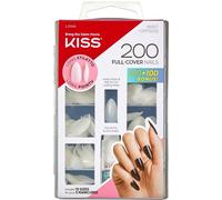Kiss Long Stiletto 200 Full Cover Artificial Nails with Speed Glue Set