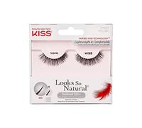 KISS Look So Natural Collection 1 Pair of False Lashes, Iconic, Lightweight and Comfortable with Tapered End Technology includes Lash Glue