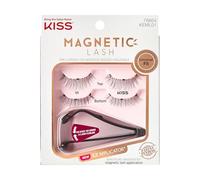 KISS Magnetic Lash 01, Synthetic False Eyelashes with Magnets Under and Over Your Upper Lashes, No Glue Needed, Lightweight, Reusable, Contact Lens Friendly, Cruelty Free, with Lash Applicator, 1 Pair