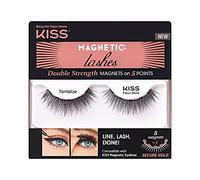 KISS Magnetic Lash Collection 1 Pair of False Eyelashes, Tantalize, Reusable Synthetic False Eyelashes With 5 Double Strength Magnets