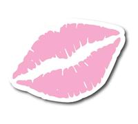 Kiss Mark Pink Lips Car Magnet 6" Decal - Heavy Duty for Car Truck SUV