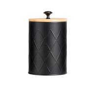 Kiss Me Black Tea Coffee Sugar Canisters Set With Bamboo Airtight Lids