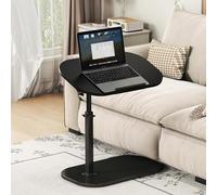 Kiss Me C Shaped Side Table 360° Swivel End Table TV Tray Laptop Desk | Narrow Design For Small Spaces, 360° Swivel, Multipurpose Use For Living Room, Bedroom, Patio