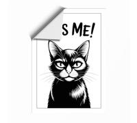 Kiss Me Cat Modern Unframed Wall Art Print A2 (59.4×42cm), Wall Decor for Living Room, Bedroom, Office & Home, Art Gift