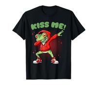Kiss Me Frog Holding Red Heart - Valentine’s Day Funny T-Shirt
