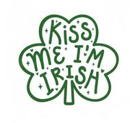 Kiss Me I’m Irish DTF Iron-On Transfer Stickers - St. Patrick’s Day Text Design Heat Transfers for T-Shirts, Hoodies, Sweatshirts & DIY Clothes Projects