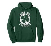 Kiss Me I’m Irish Funny St. Patrick’s Day Lucky Clover Pullover Hoodie