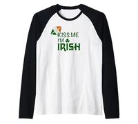 KISS ME I’M Irish Raglan Baseball Tee