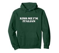 Kiss Me I’m Italian Y2K Aesthetic St Patricks Day Green Pullover Hoodie
