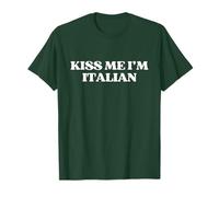 Kiss Me I’m Italian Y2K Aesthetic St Patricks Day Green T-Shirt