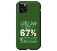 Kiss Me Im 67 Percent Irish Funny Patricks Day Case for iPhone 11 Pro