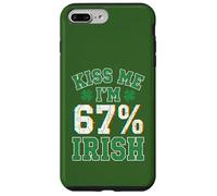 Kiss Me Im 67 Percent Irish Funny Patricks Day Case for iPhone 7 Plus/8 Plus