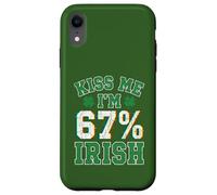 Kiss Me Im 67 Percent Irish Funny Patricks Day Case for iPhone XR