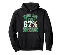 Kiss Me Im 67 Percent Irish Funny Patricks Day Pullover Hoodie