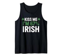 Kiss Me Im 67 Percent Irish Funny St Patricks Day DNA Tank Top