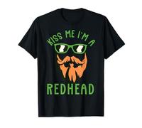 Kiss Me Im A Redhead Ginger Beard St Patricks Day Red Hair T-Shirt