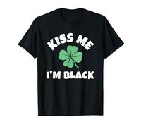 Kiss Me I'm Black St. Patrick's Day Funny T-Shirt