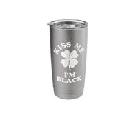 Kiss Me I'm Black Stainless Steel Insulated Tumbler