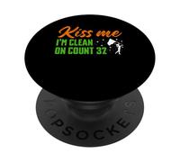 Kiss Me Im Clean On Count 32 Color Guard Flag PopSockets Adhesive PopGrip