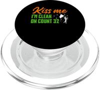 Kiss Me Im Clean On Count 32 Color Guard Flag PopSockets PopGrip for MagSafe