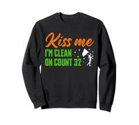 Kiss Me Im Clean On Count 32 Color Guard Flag Sweatshirt