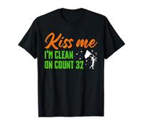 Kiss Me Im Clean On Count 32 Color Guard Flag T-Shirt