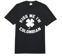 Kiss Me I'm Colombian St. Patrick's Day Irish Colombian Comfort Colors Adult Heavyweight T-Shirt