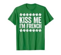 Kiss Me I'm French Shirt Men Women Kids St Patricks Day T-Shirt