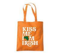 Kiss Me I'm Irish Clover Tote Shopping Bag 10 Litres Capacity 42 x 38cm
