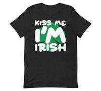 Kiss me I'm Irish for Ireland Fans who Love Their Country Unisex t-Shirt Black Heather