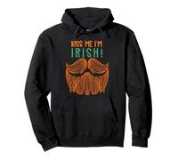Kiss Me Im Irish Ginger Beard St Patricks Day Redhead Hair Pullover Hoodie