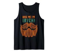 Kiss Me Im Irish Ginger Beard St Patricks Day Redhead Hair Tank Top