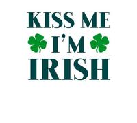 Kiss Me I'm Irish Men's T-Shirt - White - 5XL - White