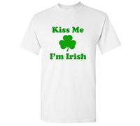 Kiss Me I'm Irish T Shirt White M