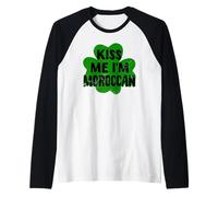 Kiss Me I'm Moroccan St. Patrick's Day Costume Morocco Raglan Baseball Tee