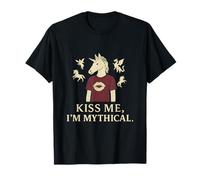 Kiss Me I'm Mythical Unicorn Magic Graphic T-Shirt